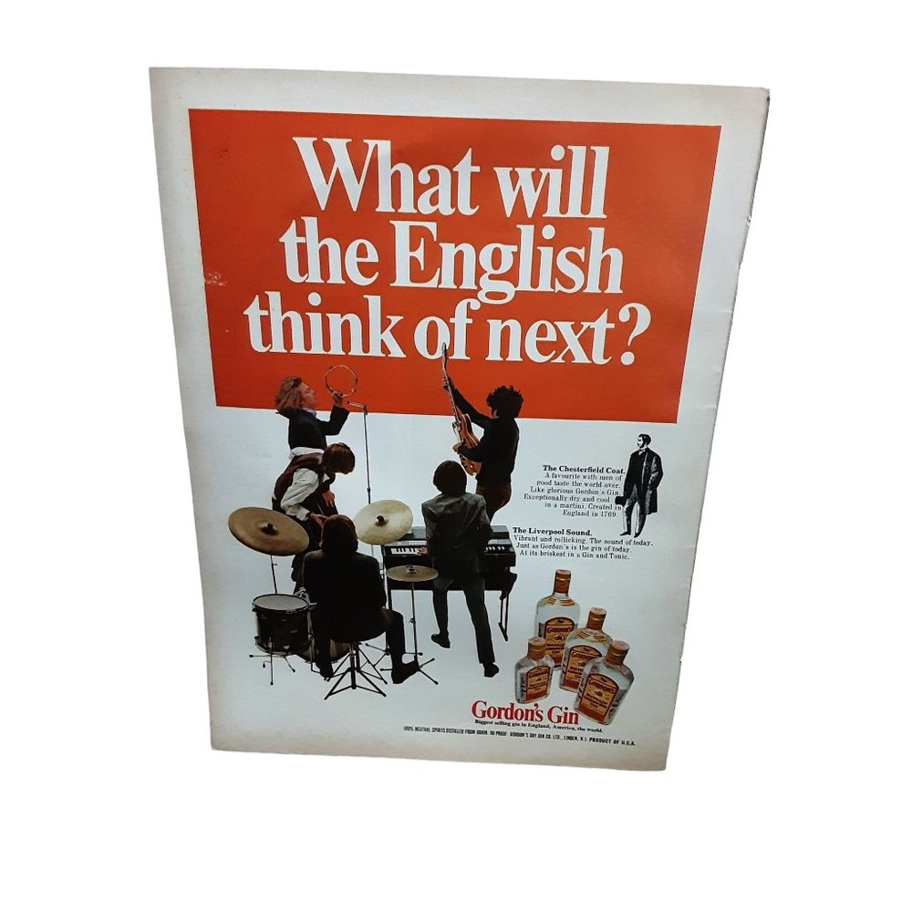 1967 Gordon's Gin English Rock Band vintage Original Print ad